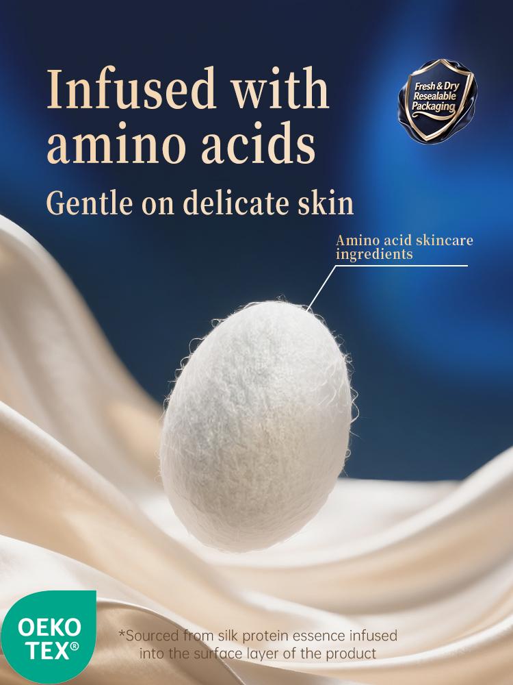 Silk cocoon on satin, illustrating amino acid infusion